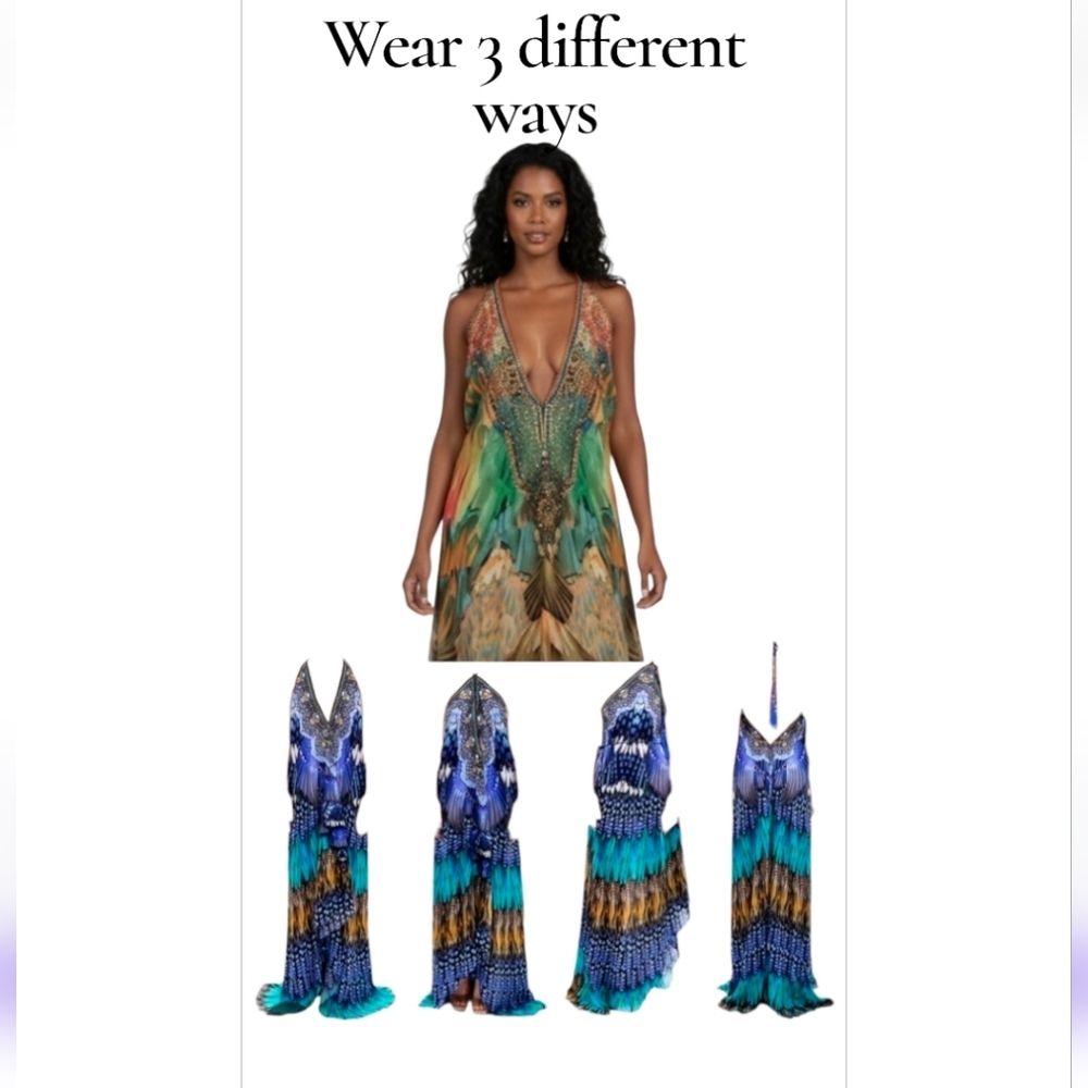 Flawed Multicolor V-Neck Maxi Dress